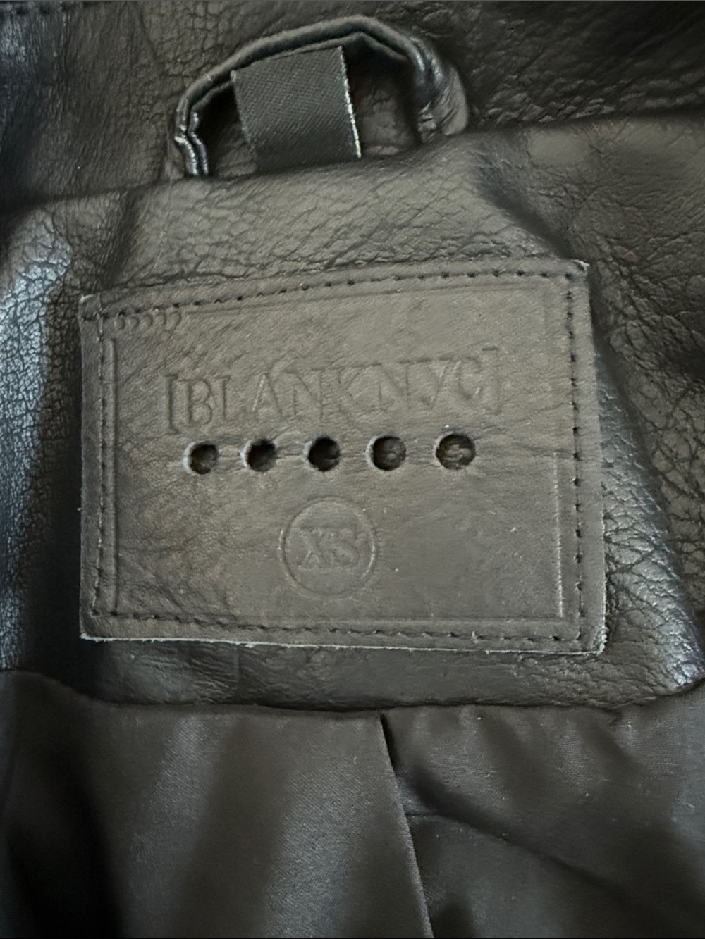 Blank NYC As You Wish Floral Embroidered Faux Leather Biker Jacket Extra Small - Picture 12 of 12